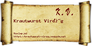 Krautwurst Virág névjegykártya
